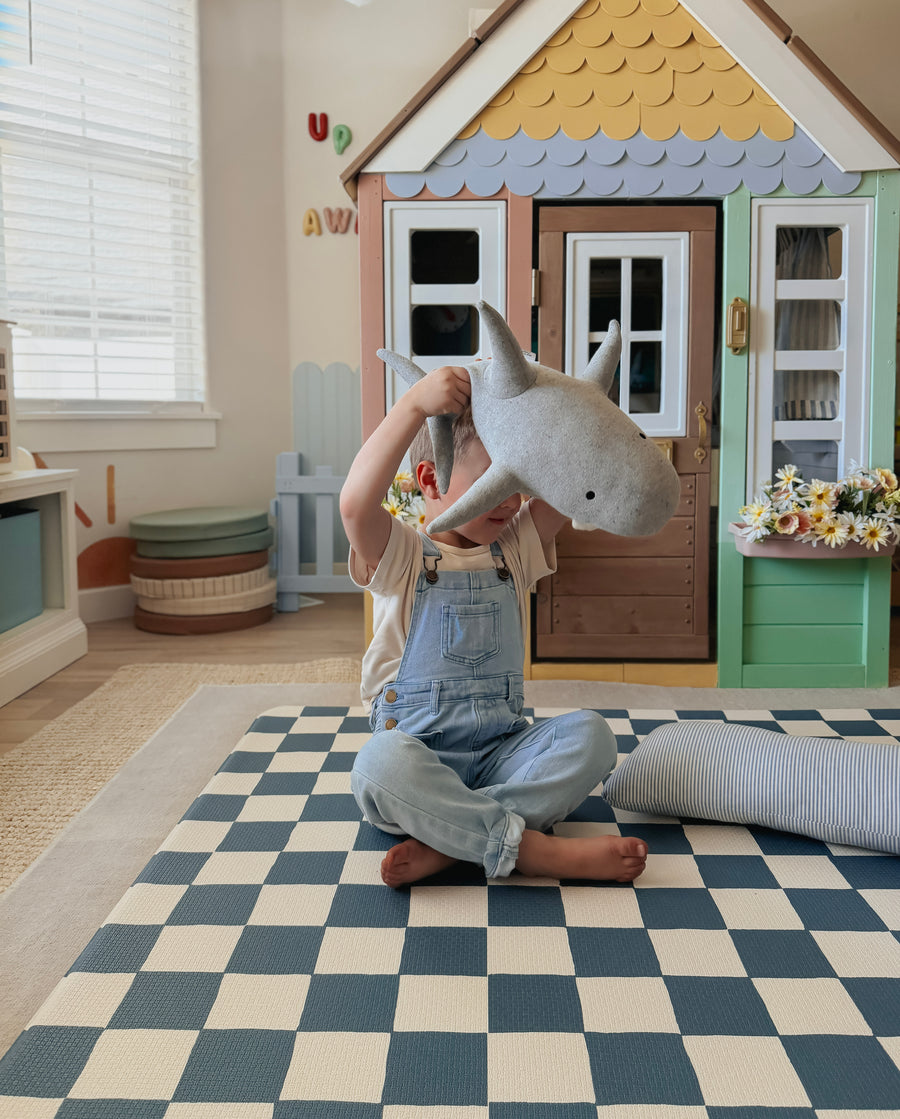 Little Bot Baby Play Mat (Ofie mat, Oceanview Checkerboard and